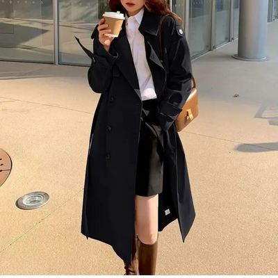 Langer Eleganter Luxe Trenchcoat für Damen | Ideal für den Winter