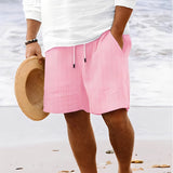 Edward - Lässige, leichte Shorts für Herren – Rosa