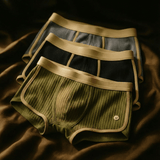 Niklas | Klassische Ferran Boxershorts Herren – Grün / Schwarz / Grau