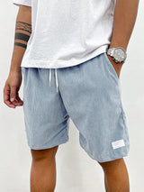 Alexander | Herren Freizeit-Shorts mit Lockere Passform und Kordelzug – Hellblau