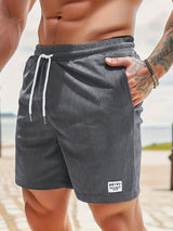Bettina | Herren Sommer Lässige Shorts Mit Kordelzug – Grau