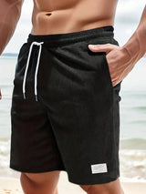 Bettina | Herren Sommer Lässige Shorts Mit Kordelzug – Schwarz