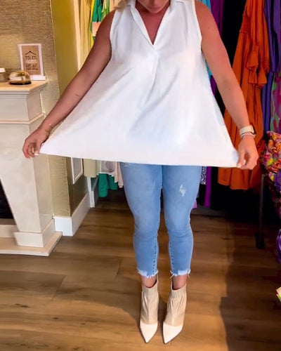 Rowland - Ärmelloses Oberteil Mit Rüschen