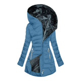 Evelyn | Warmer Winterisolierung wasserdichte Jacke – Blau