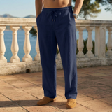 Herrenhose mit Kordelzug und Taschen – Blau