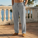 Herrenhose mit Kordelzug und Taschen – Grau