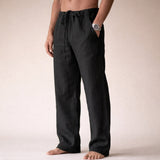 Eligio | Herrenhose mit Kordelzug und Taschen – Schwarz