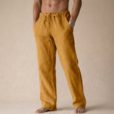 Eligio | Herrenhose mit Kordelzug und Taschen – Gold