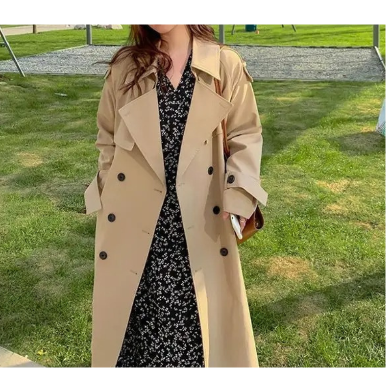 Langer Eleganter Luxe Trenchcoat für Damen | Ideal für den Winter