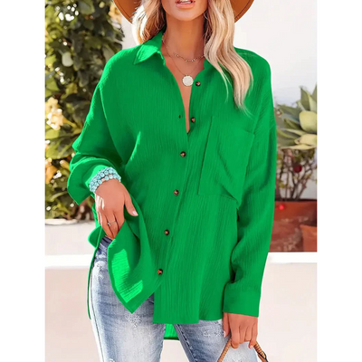 Langärmliges Freizeithemd Für Damen | Button Down