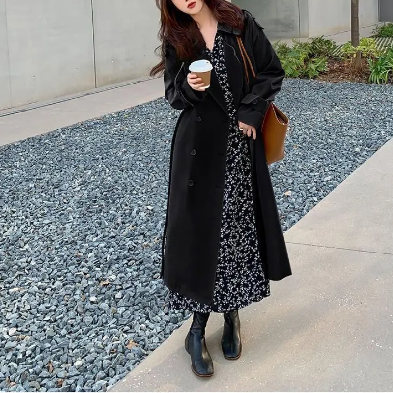 Langer Eleganter Luxe Trenchcoat für Damen | Ideal für den Winter