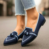 VALENTINA STRICKHAUSSCHUHE – Marineblau