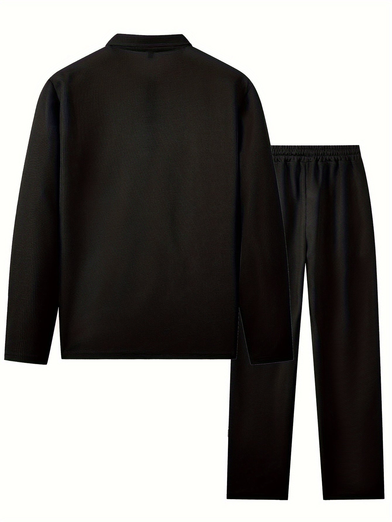 Lässiger Lockerer Baumwolle Trainingsanzug mit Reissverschluss, Taschen und Kordelzughose für Herren | Perfekt für Outdoor-Aktivitäten