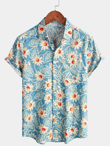 Leoric - Leichtes, kurzärmeliges Blumenshirt – Hawaiian Blumen