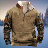 Emil | Herren Lässiger Winterpullover mit Halb-Reißverschluss – Stil 5