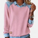 Leonie | Damen Langarmshirt modern edel chic – Rosa