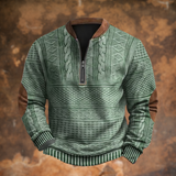 Sven | Herren Klassische Winterjacke mit Reißverschluss und Fellfutter – Grün