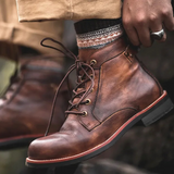 Friedrich | Herren Lässige Schnürstiefeletten bis zum Knöchel – Braun