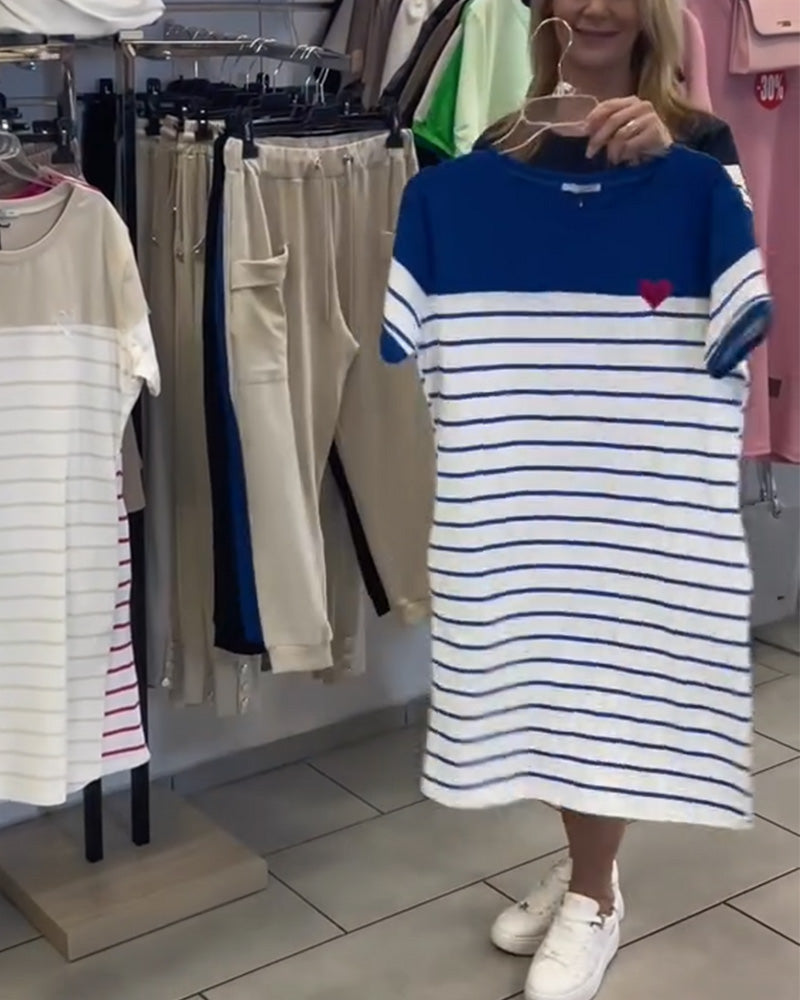 Luella - Lässiges Gestreiftes Kleid Mit Rundhalsausschnitt