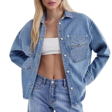 Celina | Elegante Jacke im entspannten Vintage-Stil – Blue