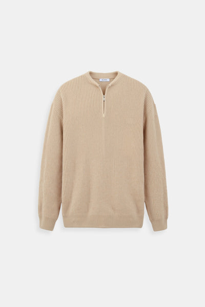 Klassischer Strickpullover mit Reißverschluss – Zeitlos & Komfortabel