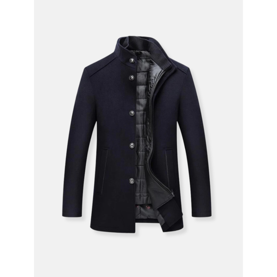 Herren Trenchcoat Mit Langen Ärmeln | Reißverschluss