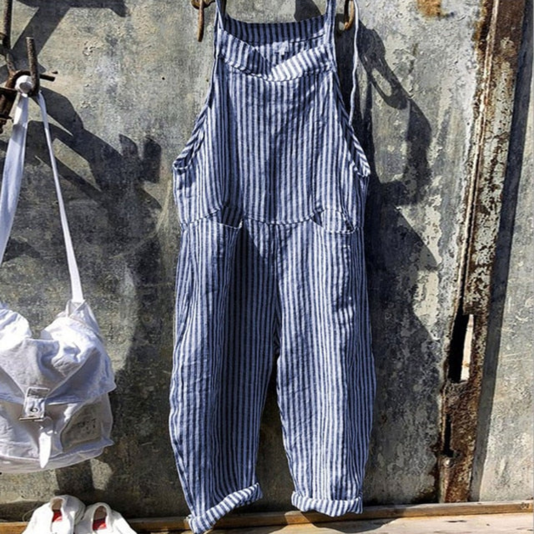 Karierter Ärmelloser Jumpsuit Für Damen | Sommer