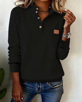 Laura | Modischer Damen Pullover elegant & Polokragen – Schwarz