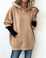 Lara | Damen Hoodie modern & elegant casual getragen – Khaki