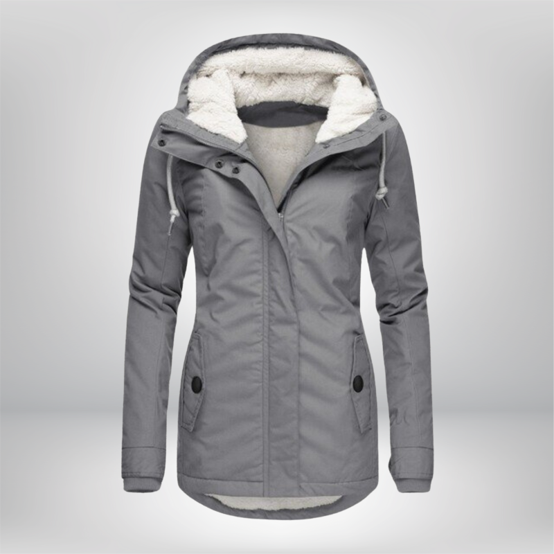Winterjacke Damen mit Kapuze | Gefütterte Übergangsjacke