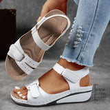 Orthopädische Damensandalen mit Fußbett – Weiß