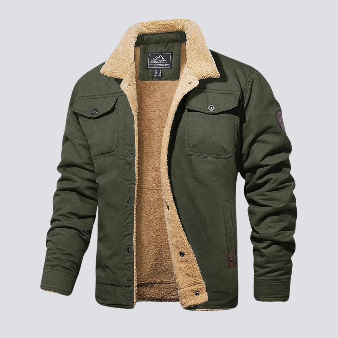Klassische Utility-Jacke mit kuscheligem Sherpa-Futter für Männer