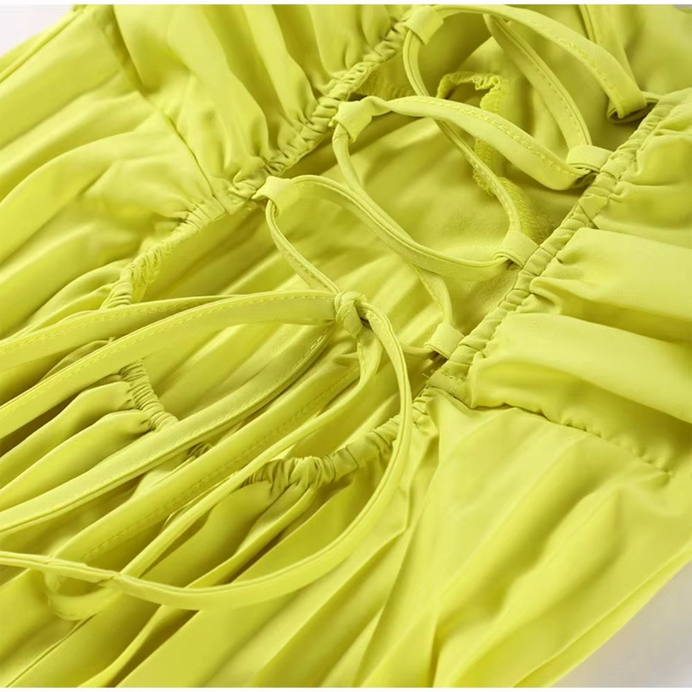 Melista – Elegantes Langes Plissee Kleid