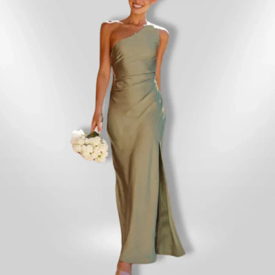 Erminia – Asymmetrisches Kleid mit Schlitz