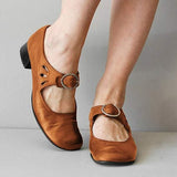 Jana | Damen Frühlings Schuhe Mit Schnallenriemen – Braun