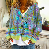 Hannah | Kuscheliger farbenfroher Pullover – Grün