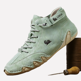 Dominic | Herren Leichte Leder Barfußschuhe – Grün