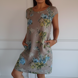 Vicky | Ausgefallenes Sommerkleid – Leicht & Luftig – Braun