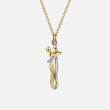 Sophie | Damen Halskette stilvoll Ewige Liebesumarmung – Gold & Silber