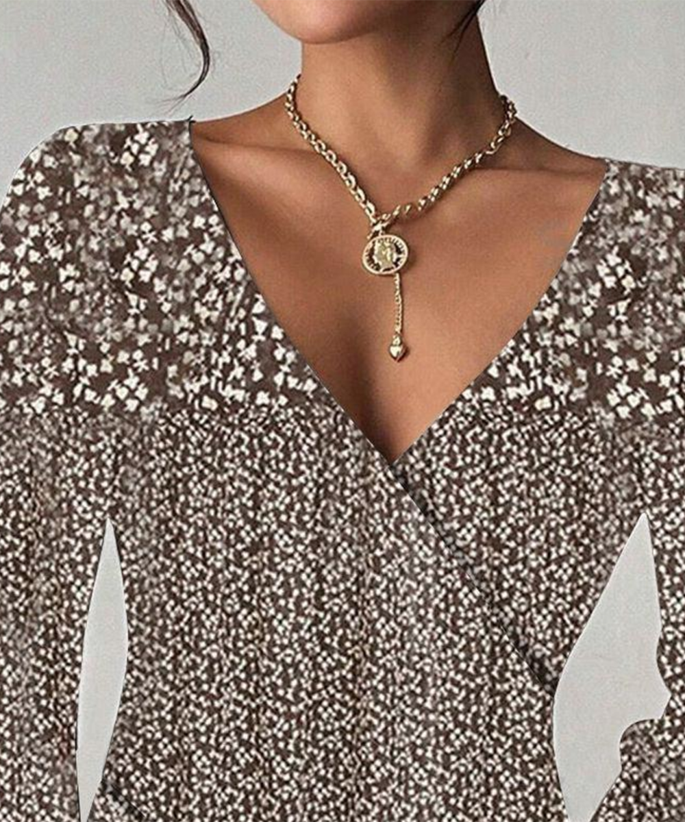 VALE | Retro long-sleeve shirt in brown