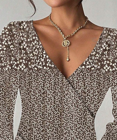 VALE | Retro long-sleeve shirt in brown