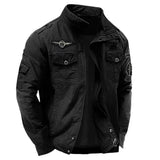 PETER | STRUKTURIERTE MILITÄRJACKE – Schwarz
