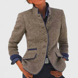 LUCIE™ / ELEGANTE STRUKTURIERTE STRICKJACKE – Caramel