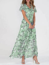 Renate | Damen Sommerkleid im Glamourösen Stil – Grün