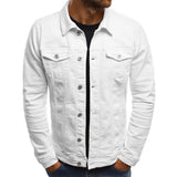 Casual Herren Denim Jacke - Mason – Weiß