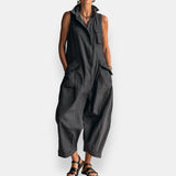 Asterine - Leichter Jumpsuit – Schwarz