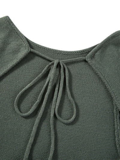 Thaliora® | Figurbetontes Maxikleid mit Volantärmeln