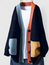 Marisa | Zeitloser Cardigan Damen Ensemble – Marineblau