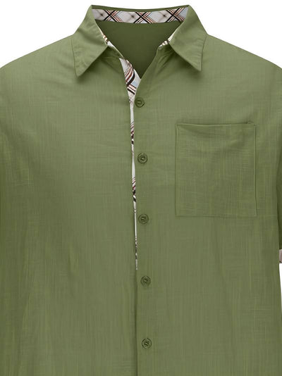 Michael - Stilvolles Trachtenhemd mit kariertem Grafikdruck