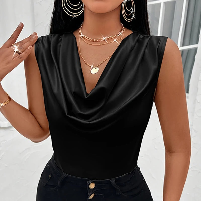 Naiyan – Lässiges Satin-Top Ohne Ärmel
